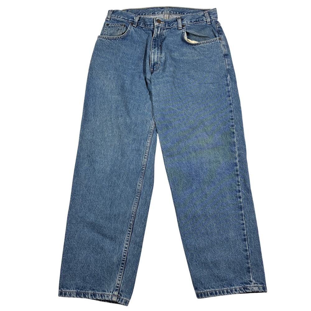 Vintage Stanley Blacker Jeans Mens 36 x 29 Industrial Strength Denim Workwear